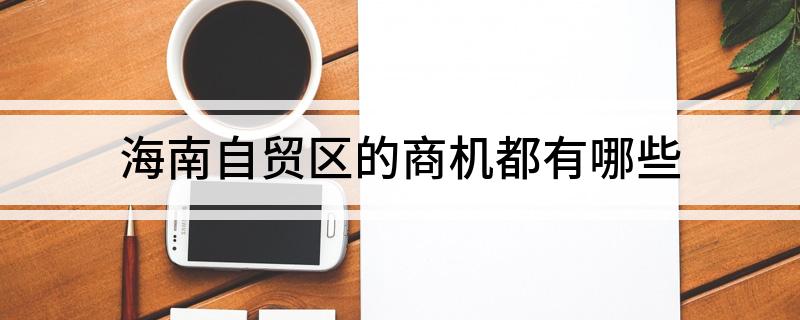 海南自贸区的商机都有哪些