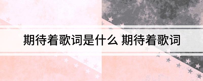 期待着歌词是什么(期待着歌词)?