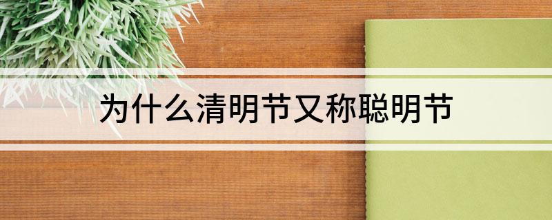 为什么清明节又称聪明节?