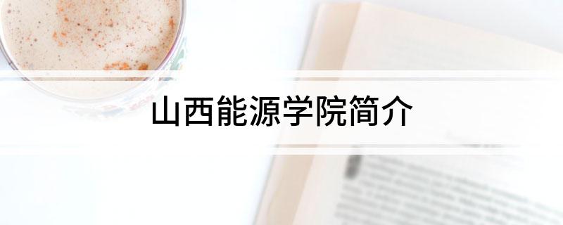 山西能源学院简介