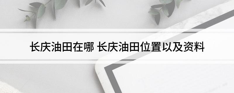 长庆油田在哪(长庆油田位置以及资料)