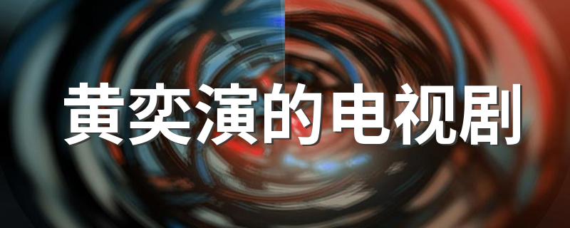 黄奕主演的经典电视剧推荐_黄奕演的电视剧
