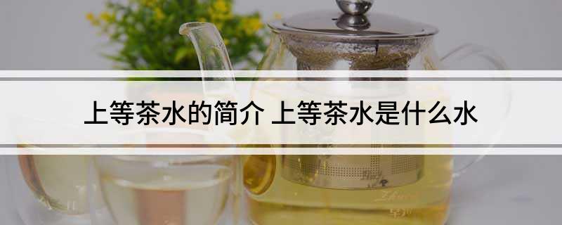 上等茶水的简介(上等茶水是什么水)?