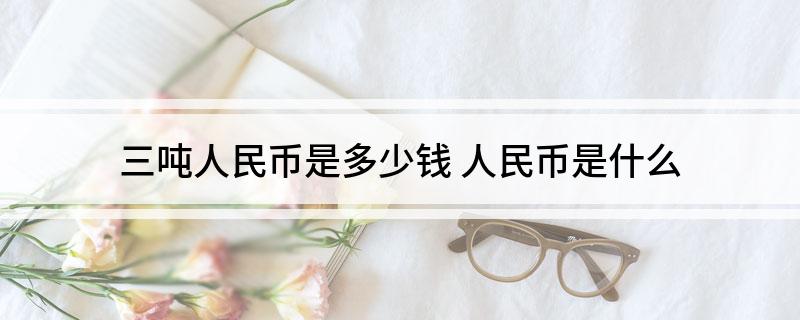 三吨人民币是多少钱(人民币是什么)?