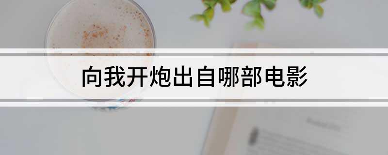 向我开炮出自哪部电影