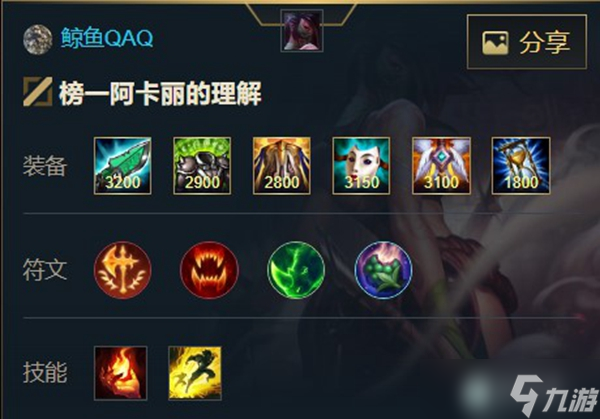 英雄联盟手游离群之刺 阿卡丽出装天赋攻略