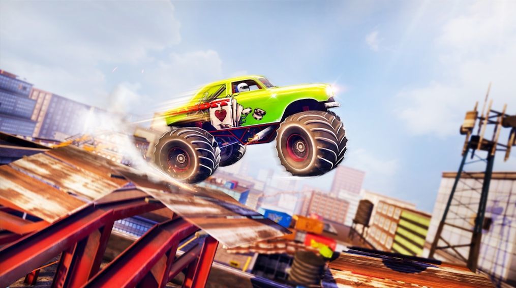 巨型卡车屋顶特技最新版(Mega Truck Rooftop Stunt Games)