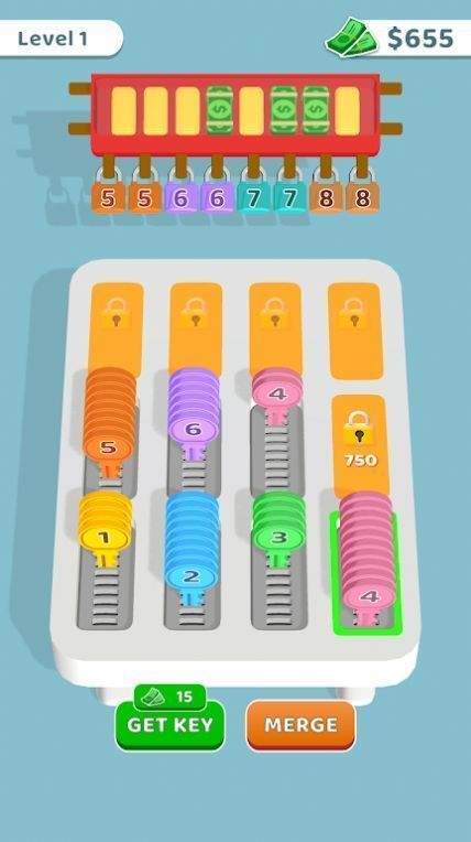 彩色钥匙排序(Key Sort)