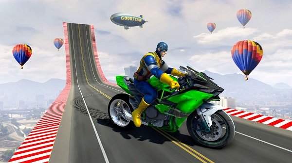 超级自行车比赛(Superhero gt Stunt Biker Race)
