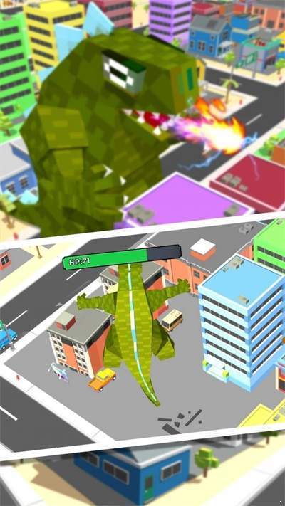 城市毁灭粉碎模拟