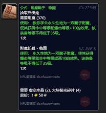 魔兽世界附魔长靴稳固的出处