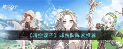 晴空双子球伤队阵容推荐(晴空双子新手阵容推荐)